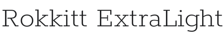Rokkitt ExtraLight Font Preview