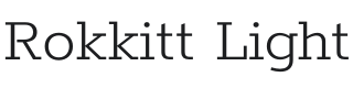 Rokkitt Light Font Preview