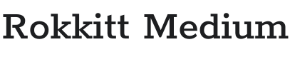 Rokkitt Medium Font Preview