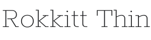 Rokkitt Thin Font Preview