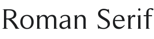Roman Serif Font Preview