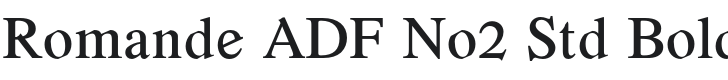 Romande ADF No2 Std Bold Font Preview