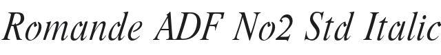Romande ADF No2 Std Italic Font Preview