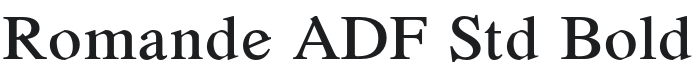 Romande ADF Std Bold Font Preview
