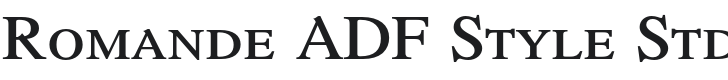 Romande ADF Style Std Demi Bold Font Preview