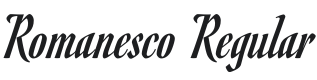 Romanesco Font Preview