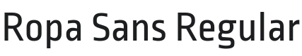 Ropa Sans Font Preview