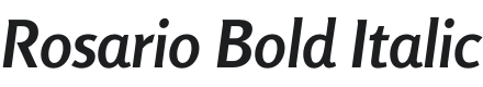 Rosario Bold Italic Font Preview