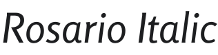 Rosario Italic Font Preview