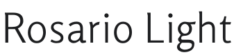 Rosario Light Font Preview