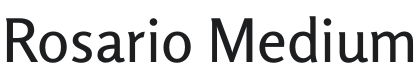 Rosario Medium Font Preview