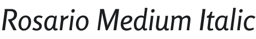 Rosario Medium Italic Font Preview
