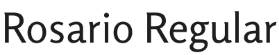 Rosario Font Preview