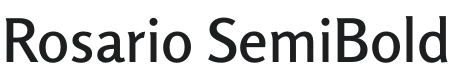 Rosario SemiBold Font Preview