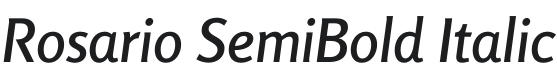 Rosario SemiBold Italic Font Preview