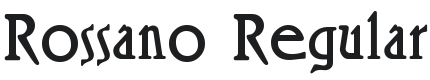 Rossano Regular Font Preview