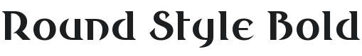 Round Style Bold Font Preview