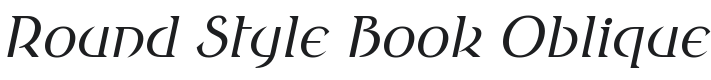 Round Style Book Oblique Font Preview