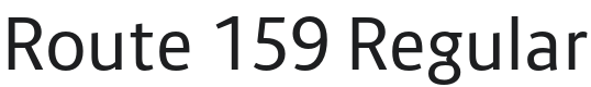 Route 159 Font Preview