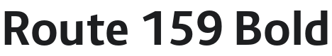 Route 159 Bold Font Preview