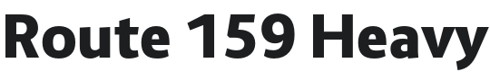 Route 159 Heavy Font Preview