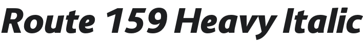 Route 159 Heavy Italic Font Preview