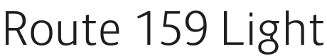 Route 159 Light Font Preview