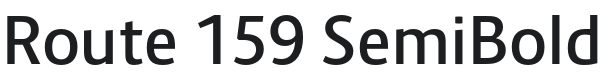 Route 159 SemiBold Font Preview
