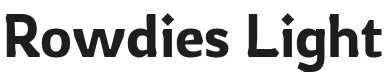 Rowdies Light Font Preview