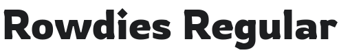 Rowdies Font Preview