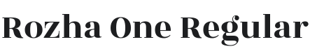 Rozha One Font Preview