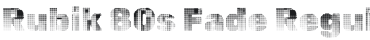 Rubik 80s Fade Font Preview