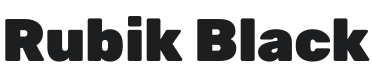 Rubik Black Font Preview