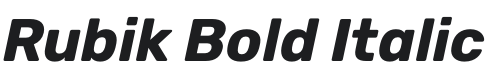 Rubik Bold Italic Font Preview