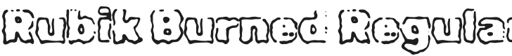 Rubik Burned Font Preview