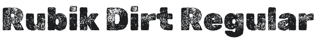 Rubik Dirt Font Preview