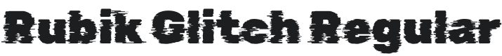 Rubik Glitch Font Preview