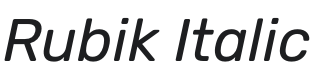 Rubik Italic Font Preview