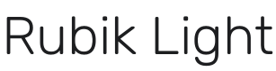 Rubik Light Font Preview