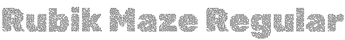 Rubik Maze Font Preview