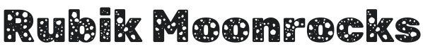 Rubik Moonrocks Font Preview