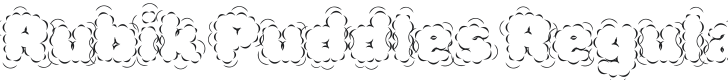 Rubik Puddles Font Preview