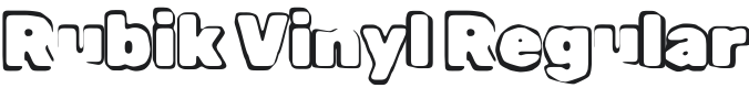 Rubik Vinyl Font Preview