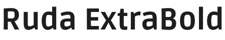 Ruda ExtraBold Font Preview
