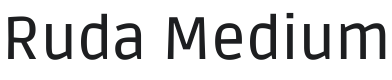 Ruda Medium Font Preview