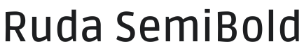 Ruda SemiBold Font Preview