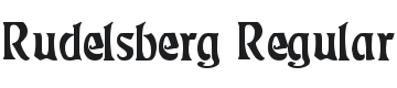 Rudelsberg Font Preview