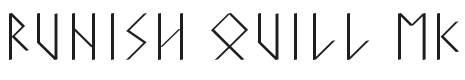 Runish Quill MK Font Preview