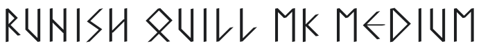 Runish Quill MK Medium Font Preview