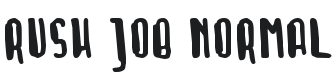 Rush Job Font Preview